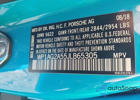 2018 Porsche Macan Gts z USA, uszkodzony, nr VIN WP1AG2A55JLB65305